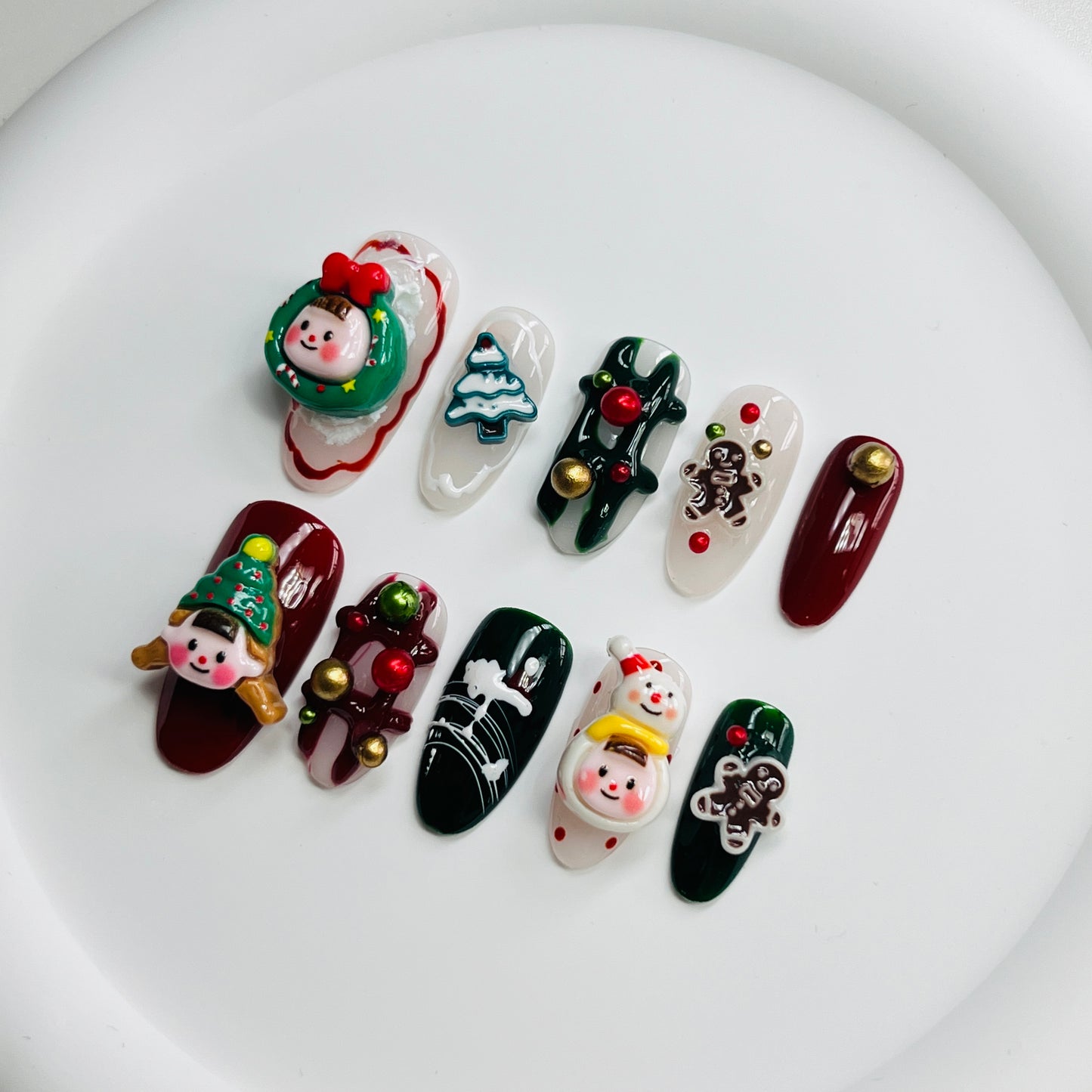 [Tiktok Living] Christmas Nails Collection | Reuseable Nails wtih Nail tools