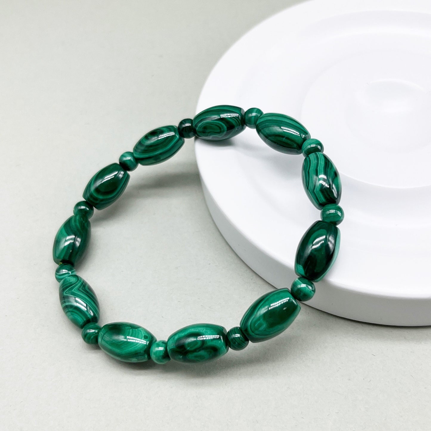 8×12 mm Natural Green Malachite Drum Barrel Beads 12mm Gemstone | Natural Gemstone