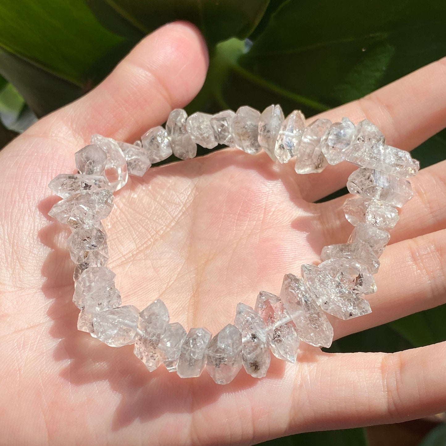 Herkimer Diamond Genuine Bracelet, Loose Beads DIY Jewelry Making Design for Bracelet, Approx 12x6mm