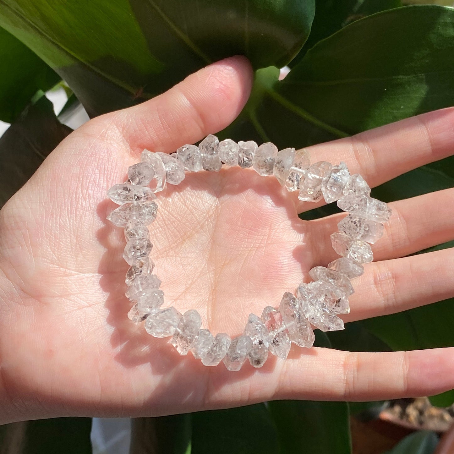 Herkimer Diamond Genuine Bracelet, Loose Beads DIY Jewelry Making Design for Bracelet, Approx 12x6mm