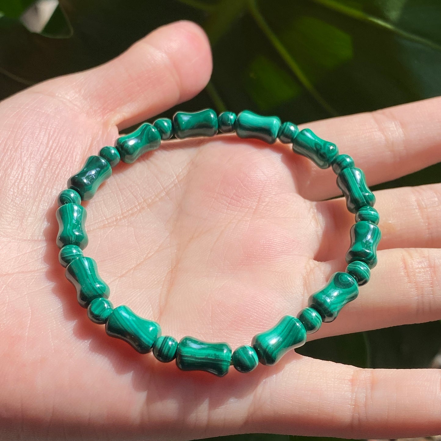 9×5 mm Green Bamboo malachite bracelet, Natural Stone Bamboo Joint Shape Quartz  Spacer Beads for Jewelry Making DIY Bracelet