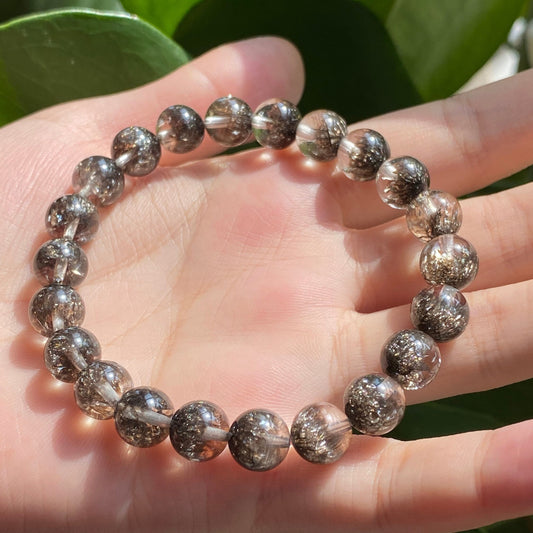 8mm/10mm High Quality Natural Black currant Crystal beads bracelet