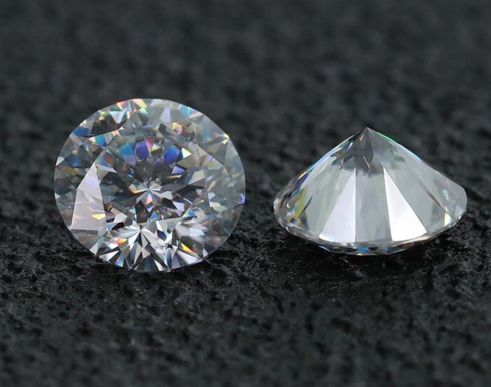 GMA-Pflaumenblüte, 81-Schliff-Diamant, zertifiziert l Moissanit-Brillantsteine ​​im runden Brillantschliff mit GMA-Zertifikat | 0,5–5 CT | D Fl l Belgien