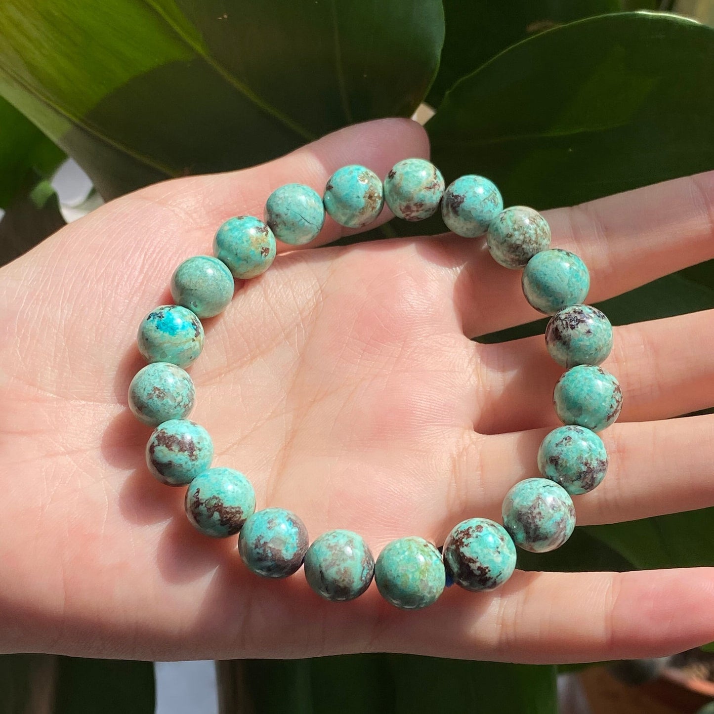 8mm/10mm Natural Fynchenite Phoenix Stone Chrysocolla Gemstone Round Beads