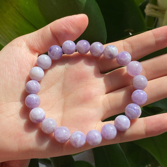 8mm/ 10mm Quality Cream Amethyst Natural Stone Bracelet, Round beads Energy Gemstone Loose Beads DIY Jewelry Making Design for Bracelet