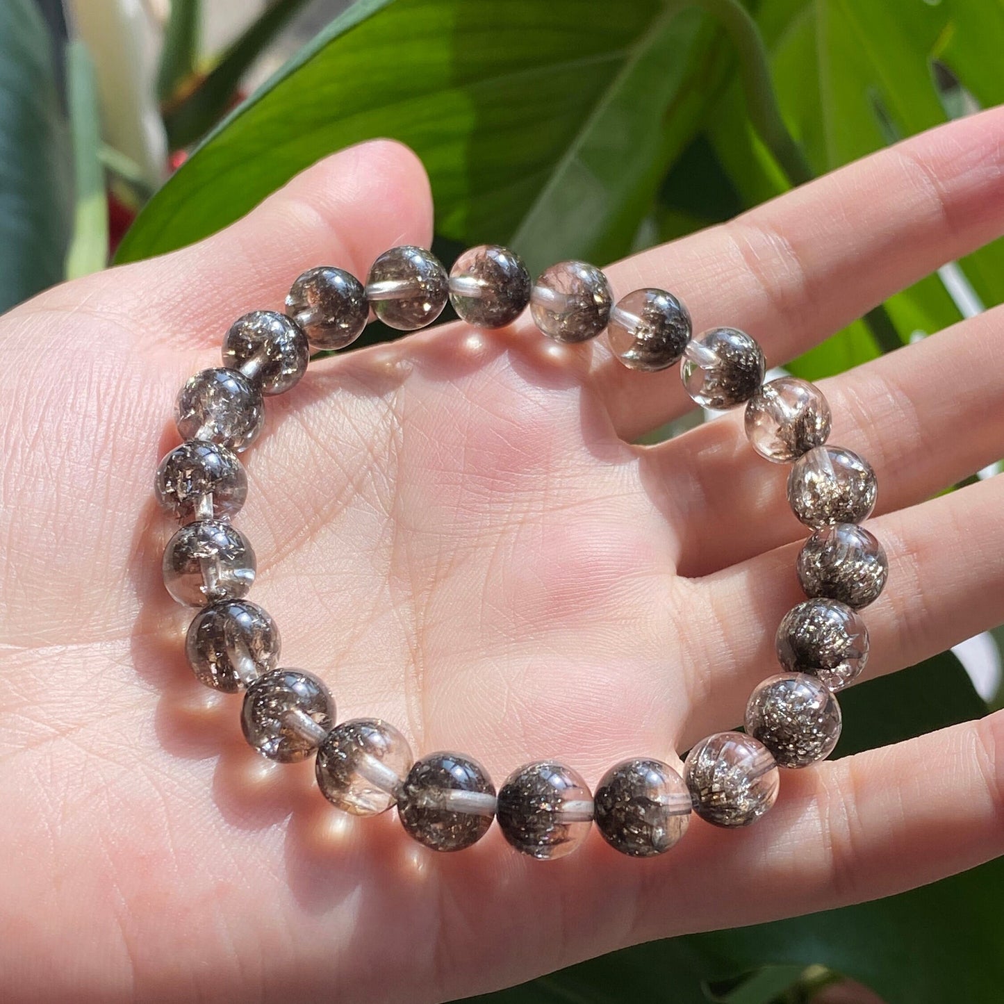 8mm/10mm High Quality Natural Black currant Crystal beads bracelet