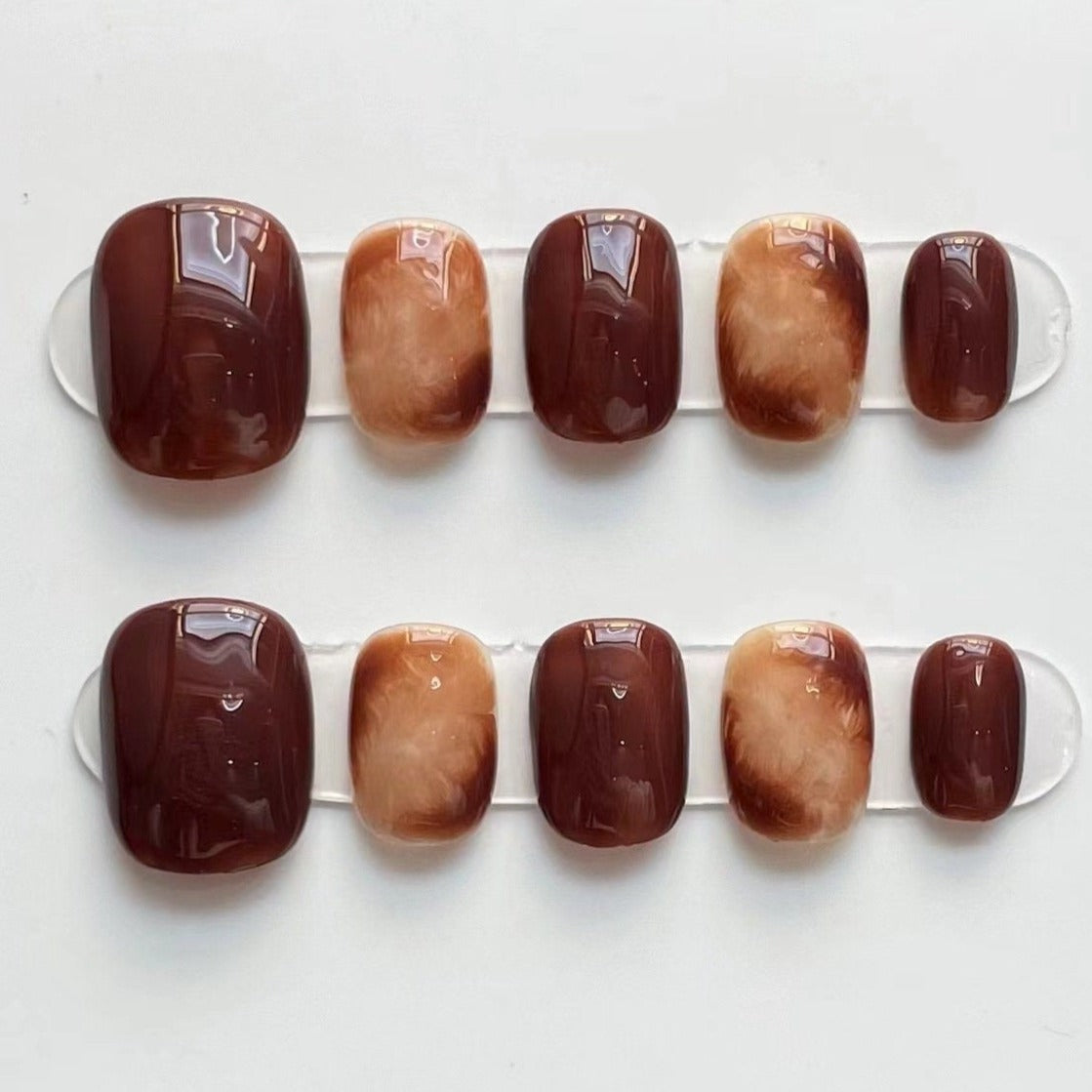 Caramel Amber Gel Nails