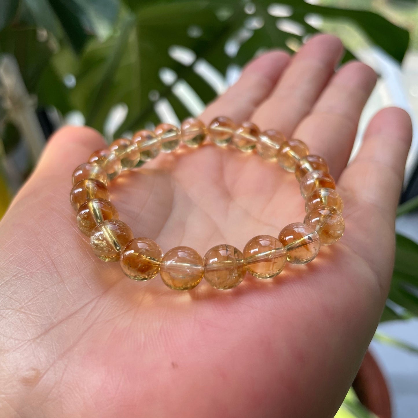 8mm Natural Genuine Citrine Bracelet | Natural Stretch Gemstone Bracelet |  Healing Crystal Energy Quartz Chakra Jewelry | Birthday Gift